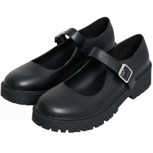 Forever Link Faux Leather Buckle Closure Platform Mary Janes